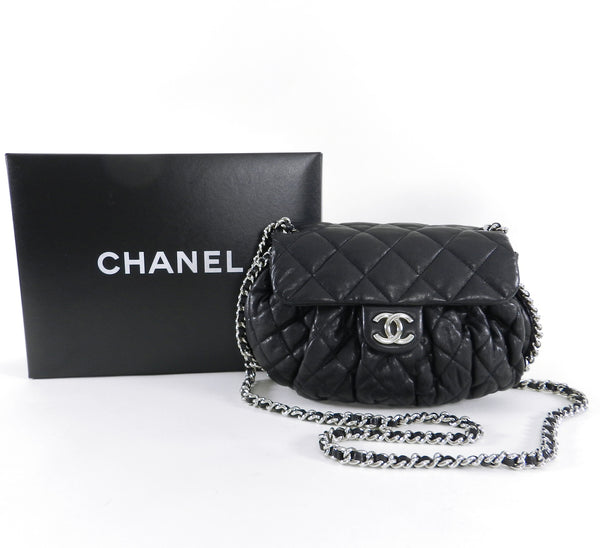 Chanel Cruise 2011 black lambskin Quilt “Chain Around” Flap Bag – I MISS YOU VINTAGE