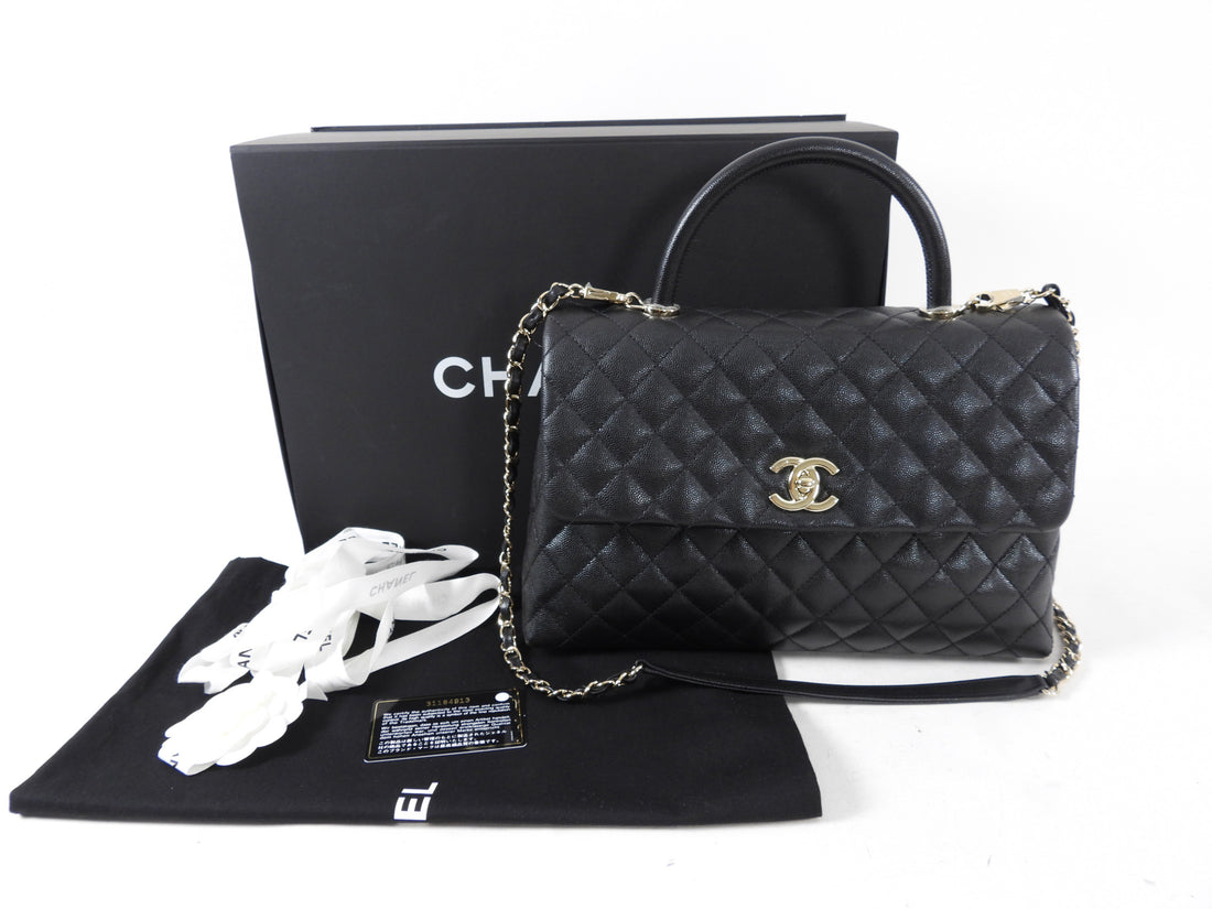 Chanel Coco Handle Large Caviar Flap Bag GHW 2021 – I MISS YOU VINTAGE