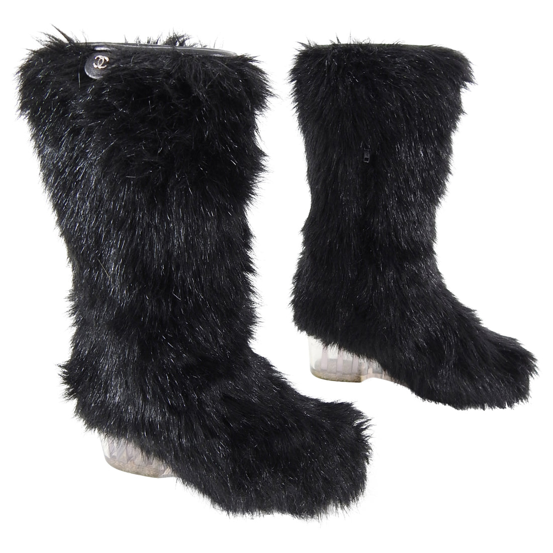 faux fur fuzzy boots