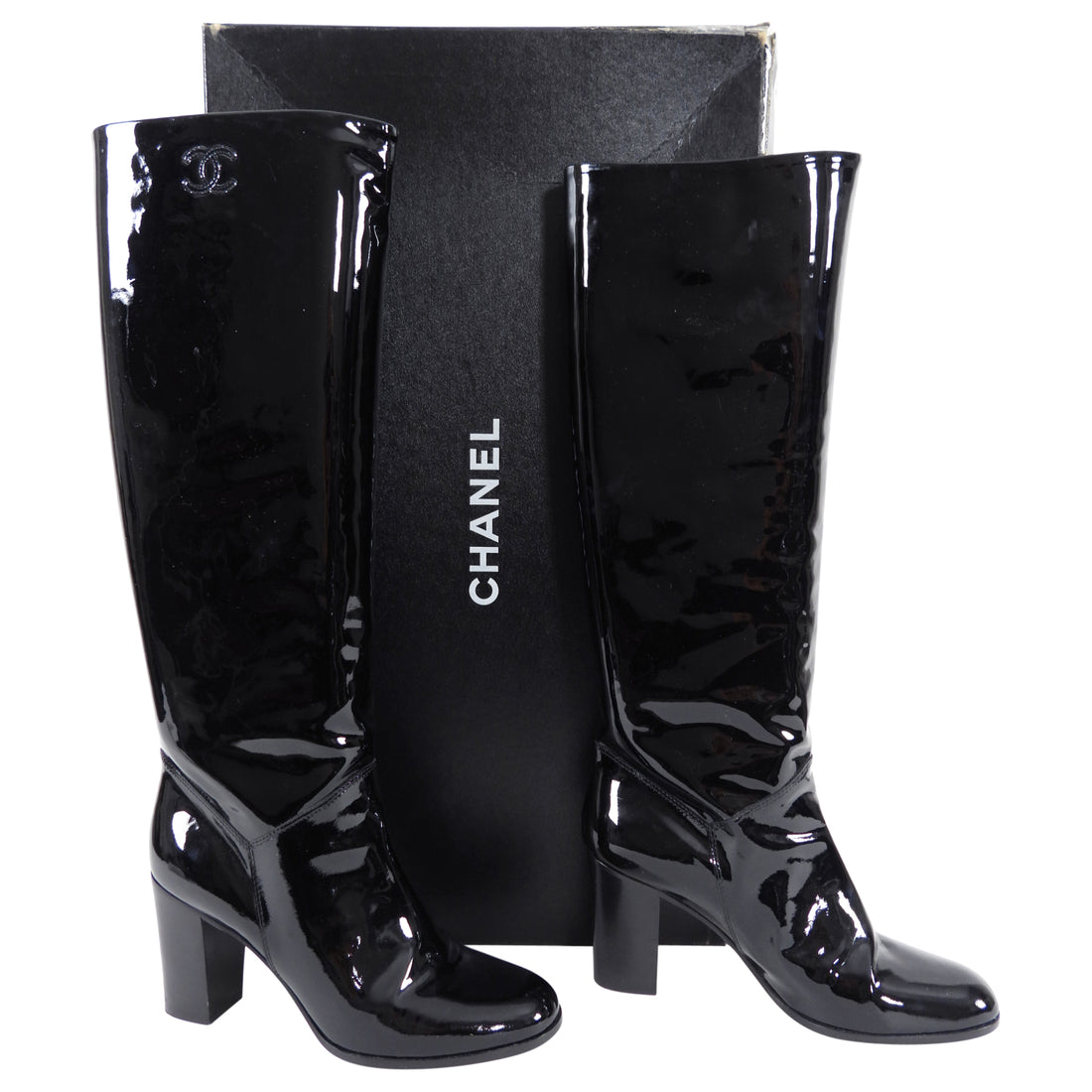 tall patent leather boots