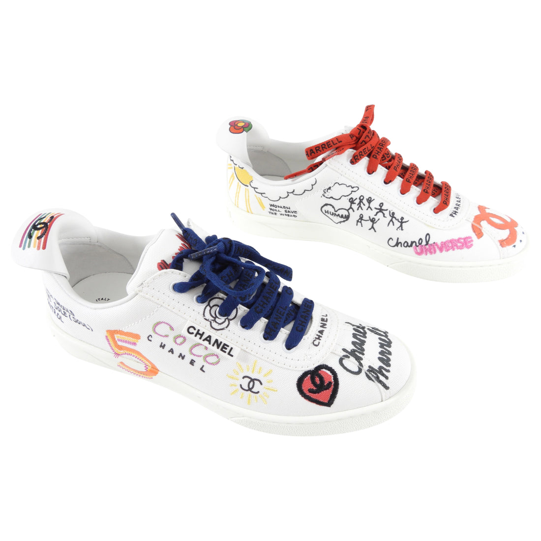 CHANEL Pharrell Williams collaboration shoes 43 COCO sneakers Men 77861  unused  eBay