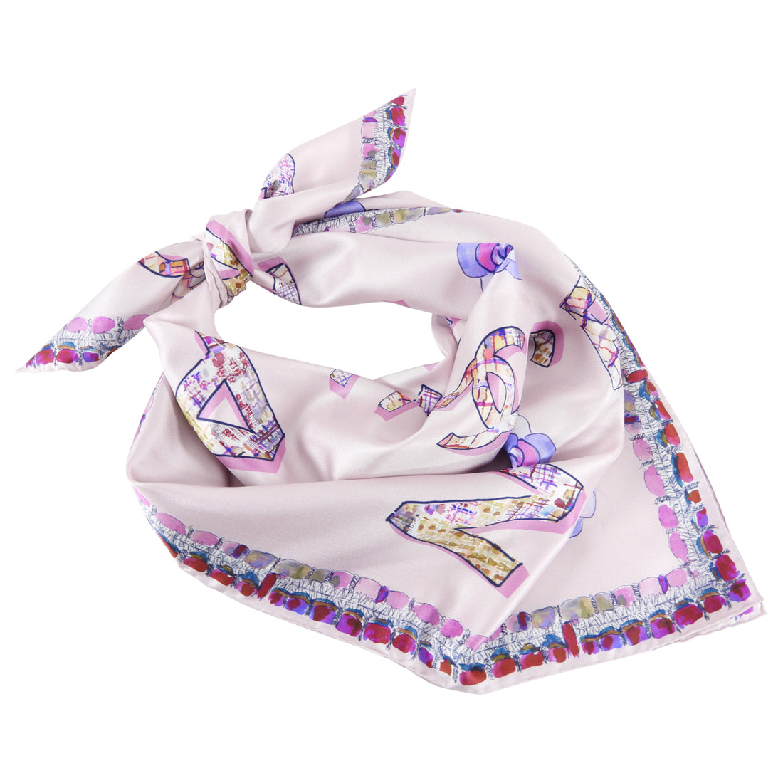 CHANEL Pink Multicolour Cashmere Silk Scarf  Timeless Luxuries