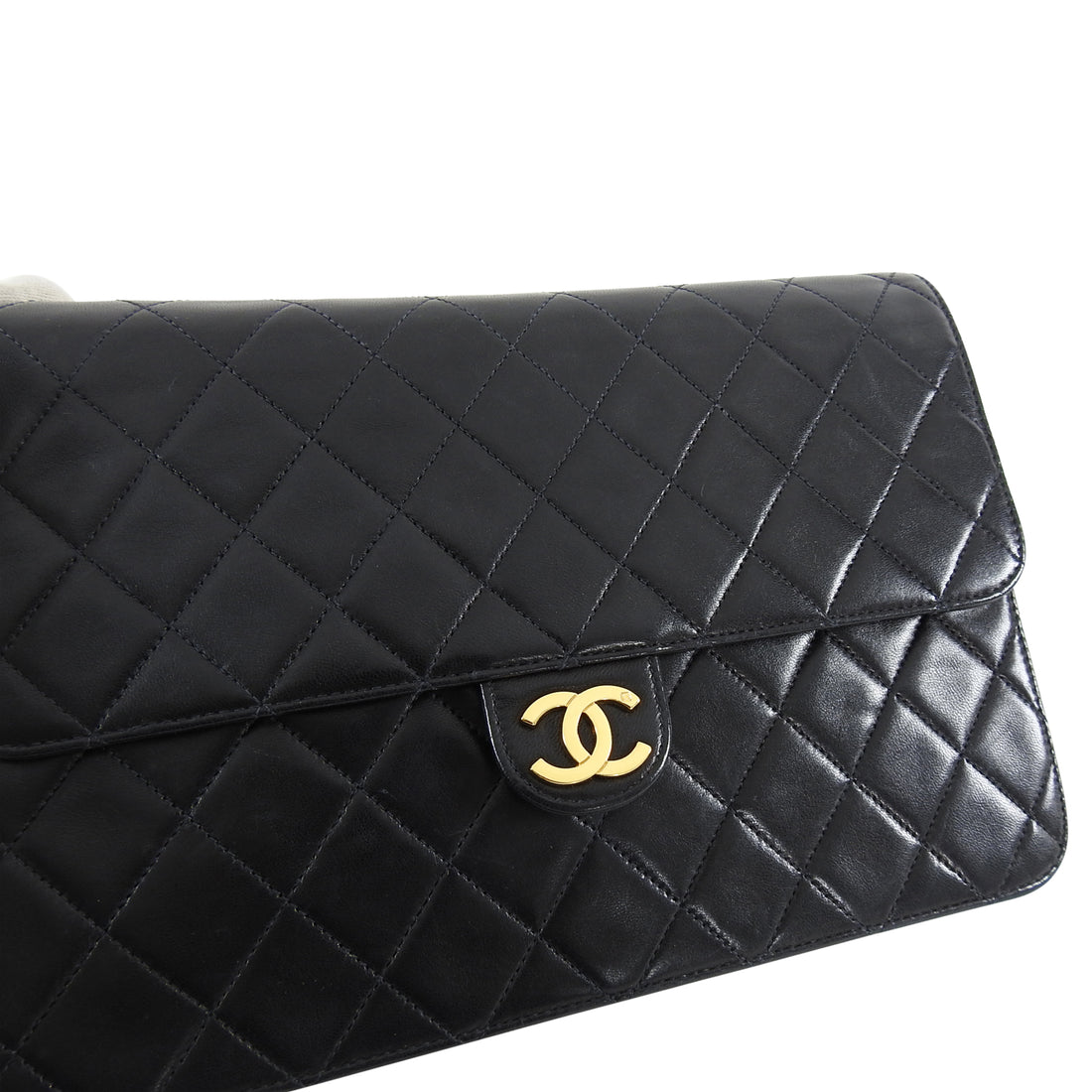 Chanel Vintage 1996 Black Quilt Flap Bag with Chain Strap – I MISS YOU VINTAGE