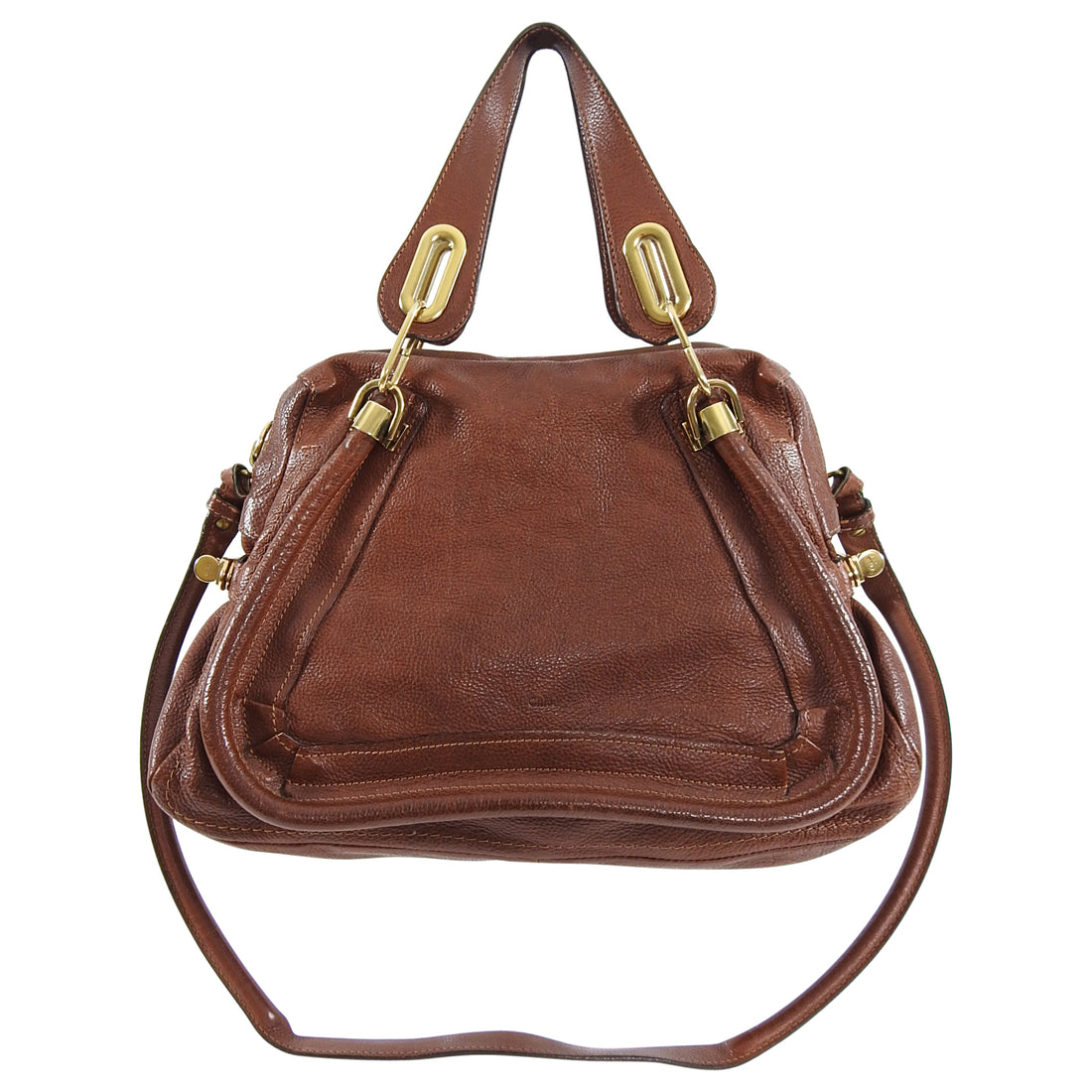 Chloe Cognac Brown Leather Paraty Convertible Bag – I MISS YOU VINTAGE