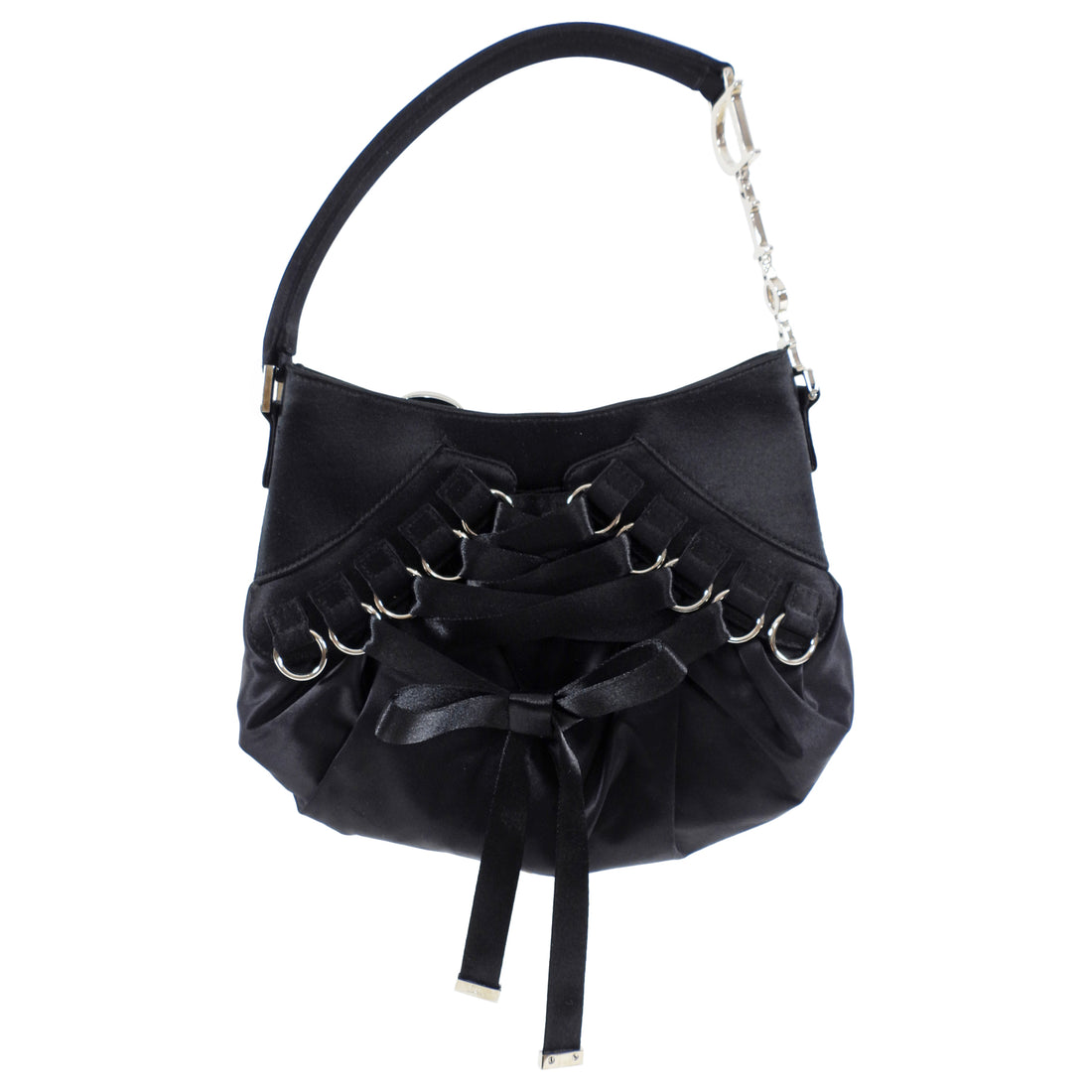 CHRISTIAN DIOR BLACK NYLON SADDLE BAG  RDB