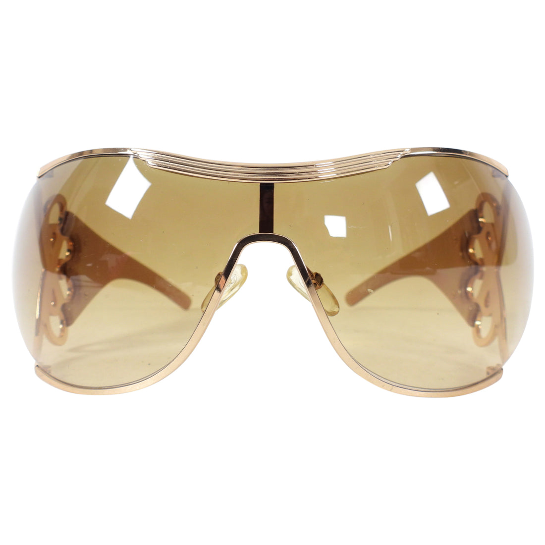 New Dior Escrime 1 Sunglasses Shield Wraparound C RPUH6 Gold w Gradient  Lens  eBay