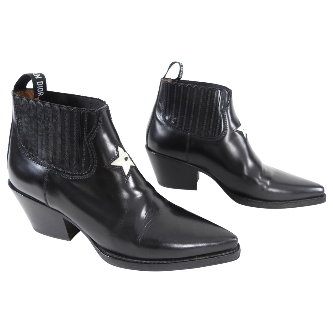 Dior LA Black Western Ankle Boots with Star - USA 6 – I MISS YOU VINTAGE