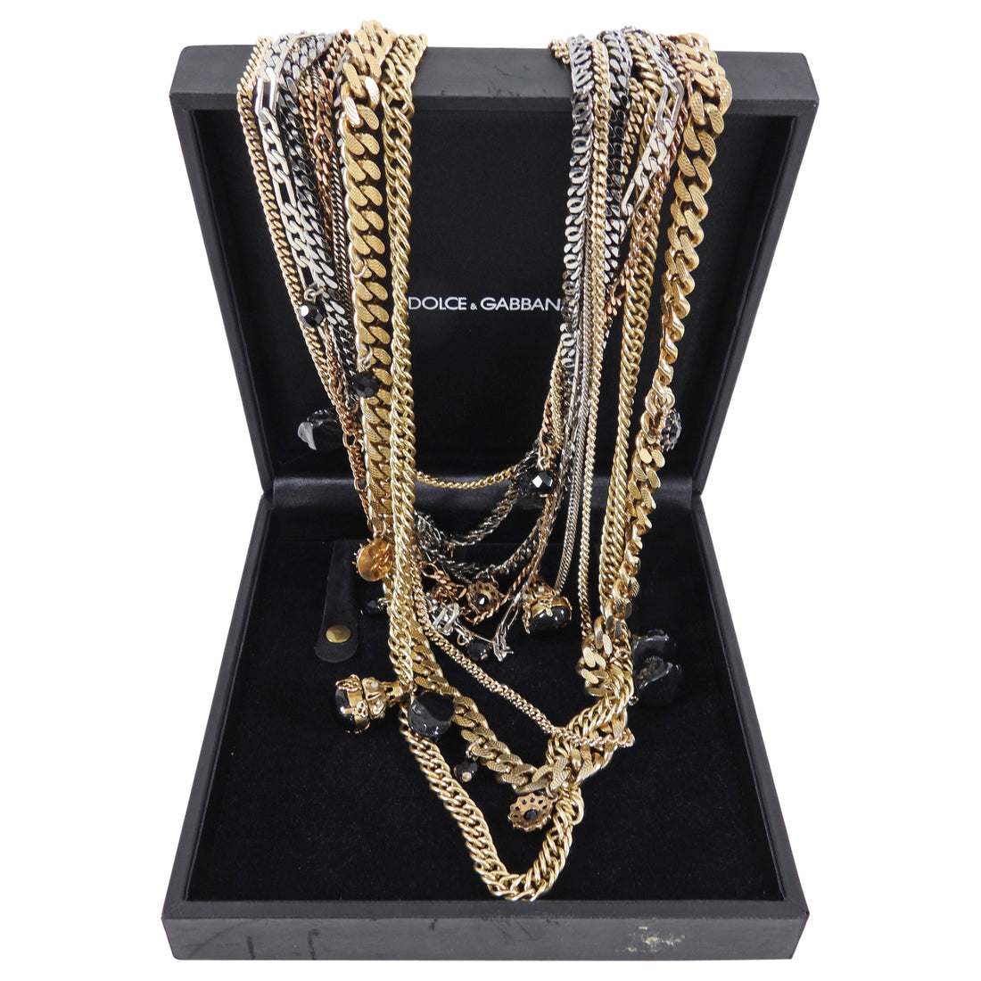 Dolce & Gabbana Multi Chain Charm Statement Necklace – I MISS YOU VINTAGE