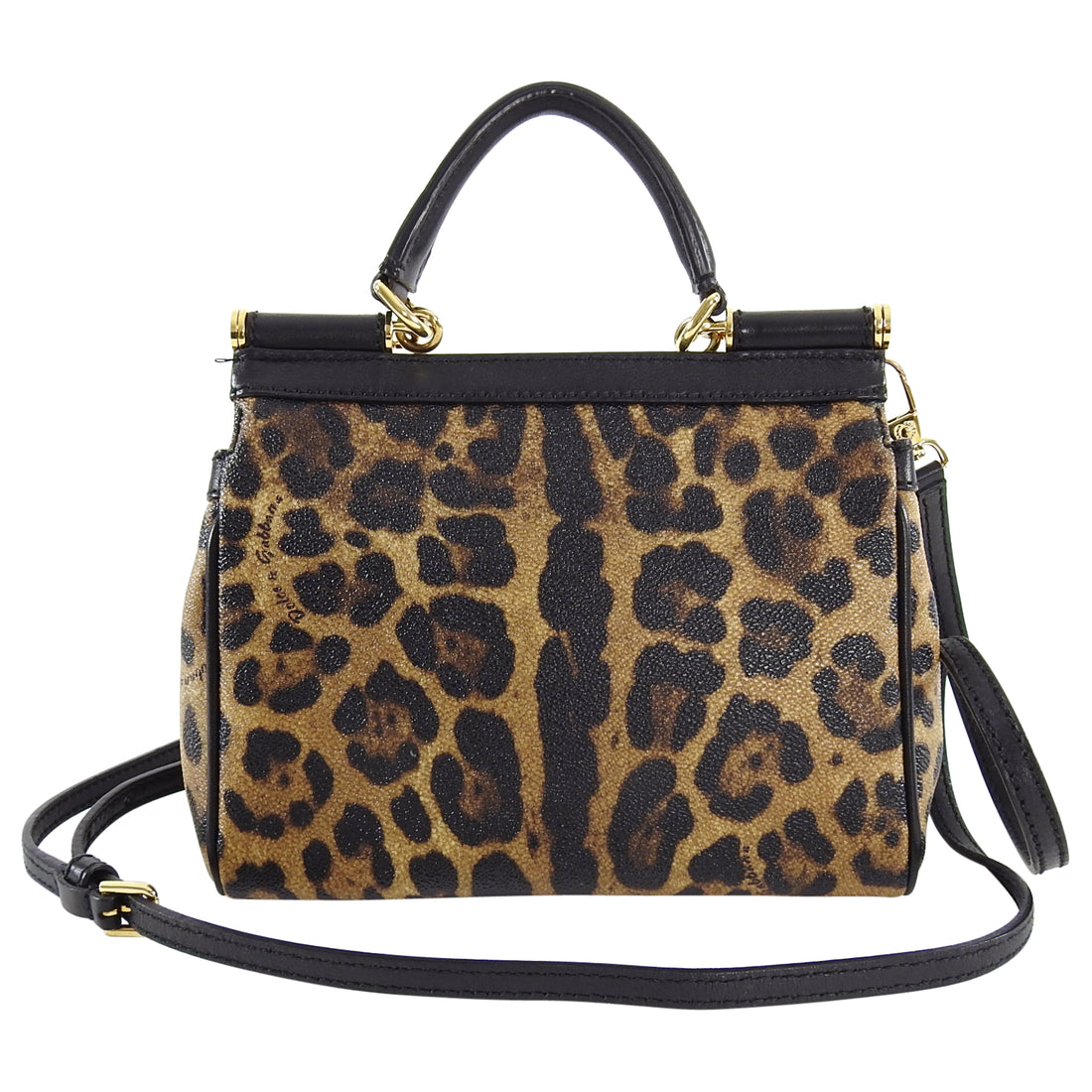 Dolce Gabbana Miss Sicily Small Leopard Textured Leather – I MISS YOU  VINTAGE