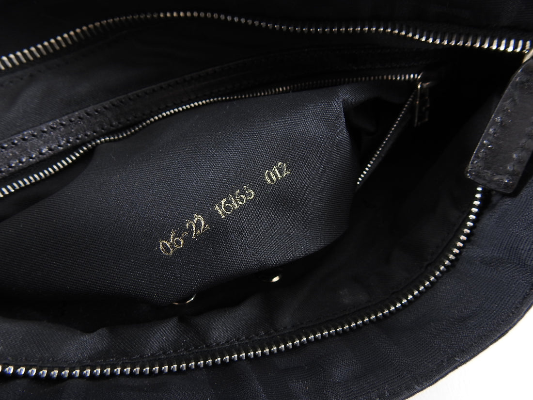 fendi black zucca bag