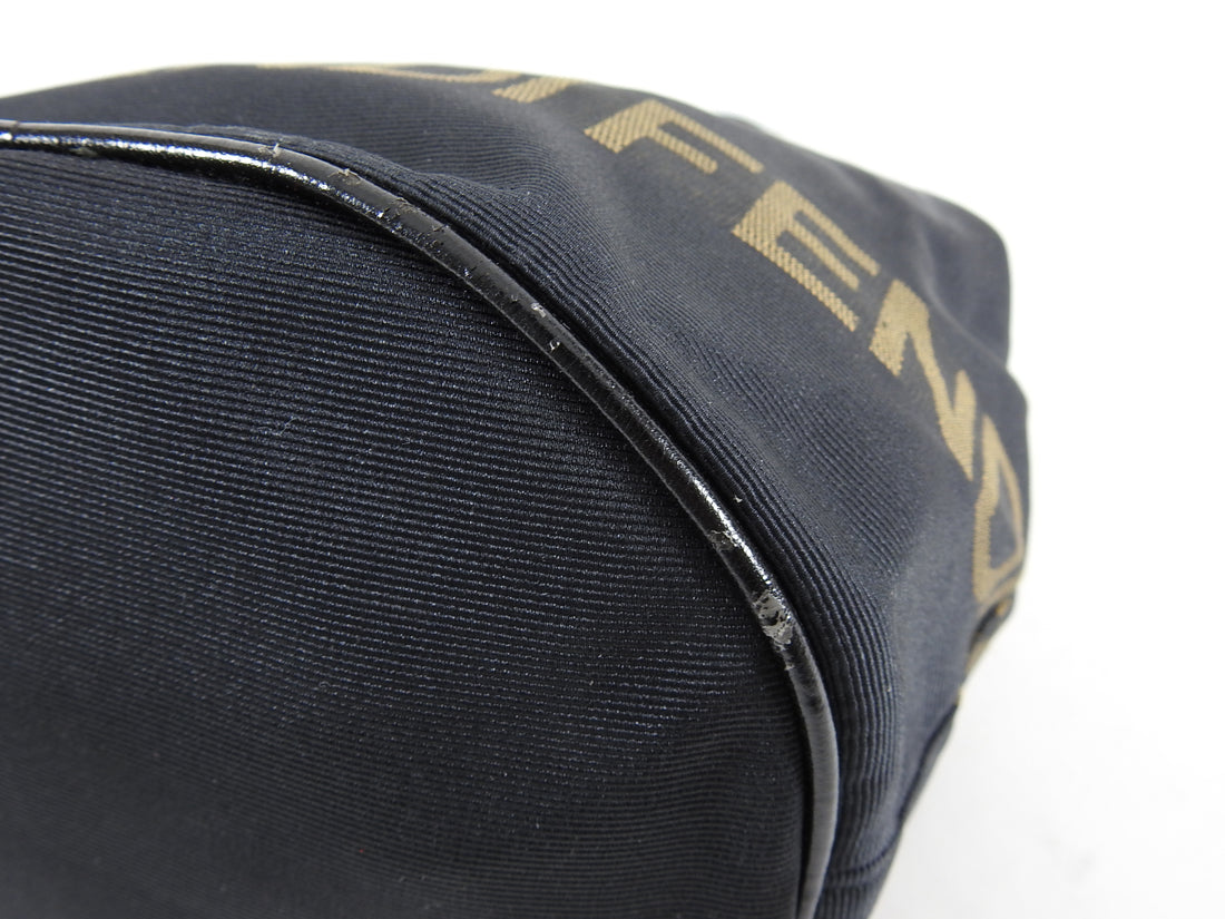 Fendi Vintage Black Nylon Zucca Logo Bucket Bag – I MISS YOU VINTAGE