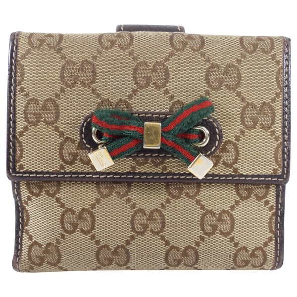 Gucci Princey Brown Monogram Bow Compact Wallet – I MISS YOU VINTAGE