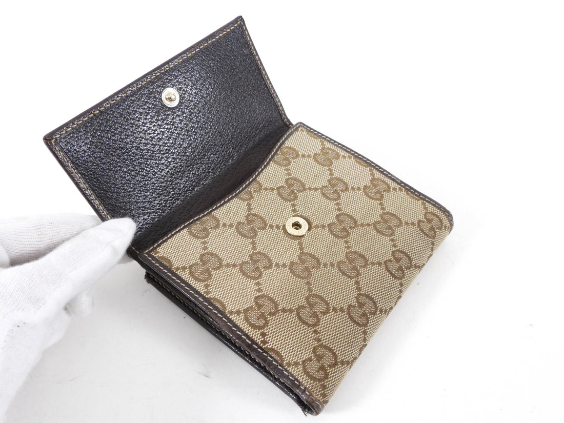 Gucci Princey Brown Monogram Bow Compact Wallet – I MISS YOU VINTAGE