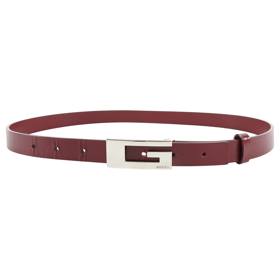 Gucci Early 2000's Vintage Burgundy G Logo Belt - 75/30 – I MISS YOU ...