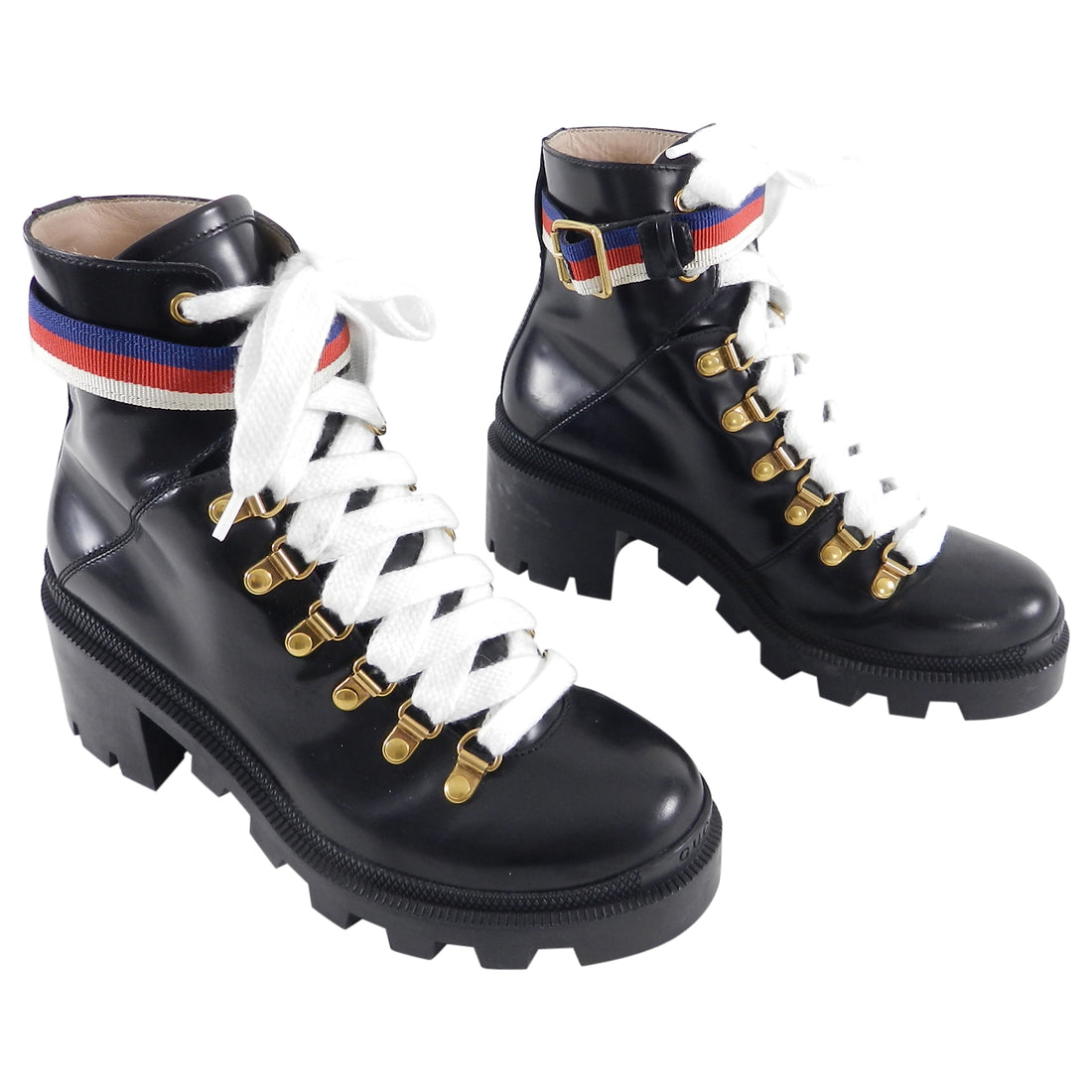 black gucci combat boots