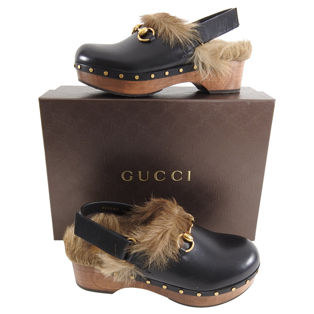 gucci fur clogs