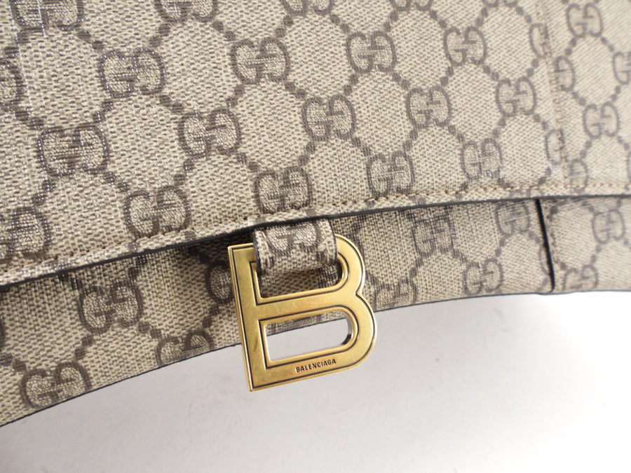 Gucci x Balenciaga The Hacker Project Small Hourglass Bag Beige Ebony   Nice Bag