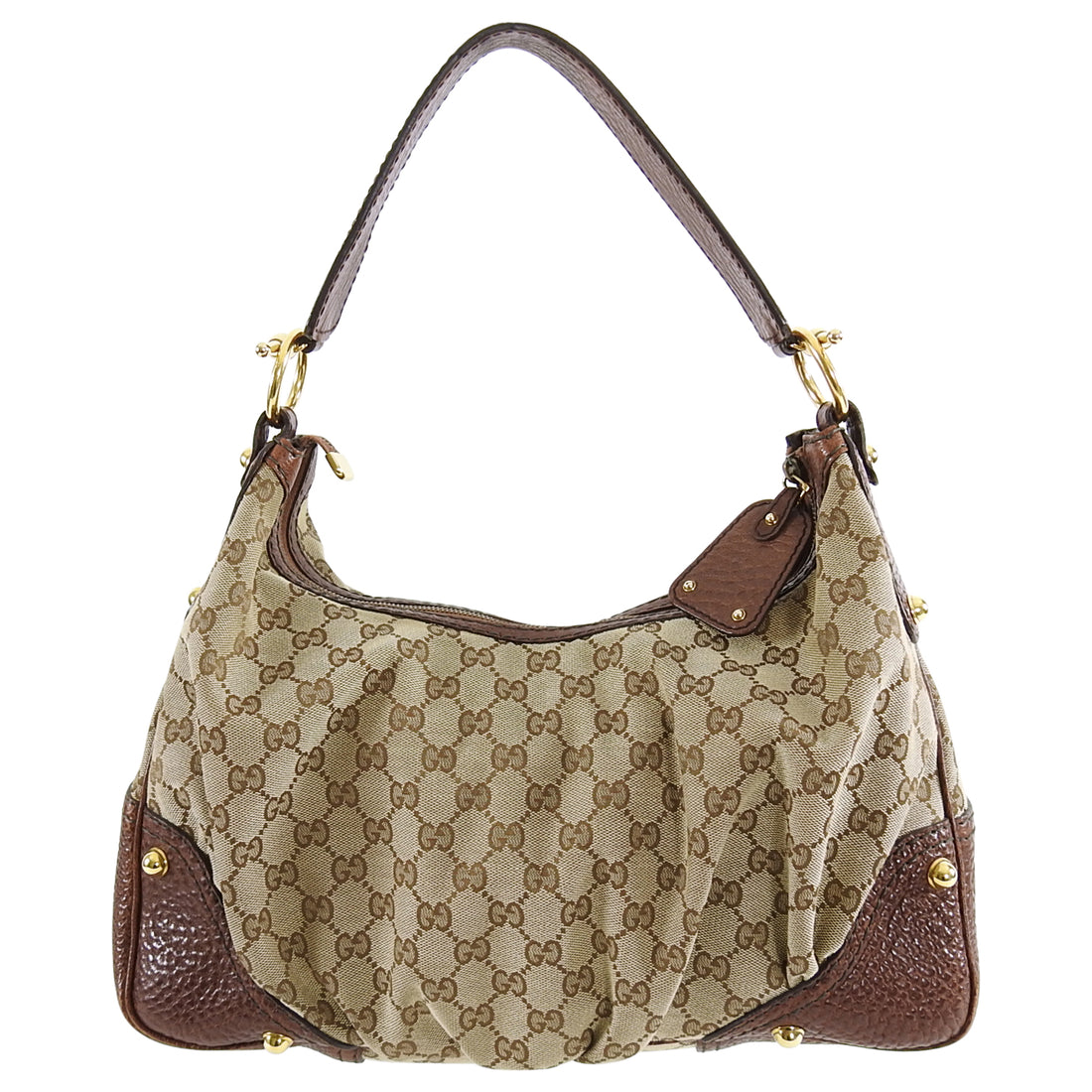 Gucci Brown Monogram Guccissima Jockey Hobo Medium Bag – I MISS YOU VINTAGE