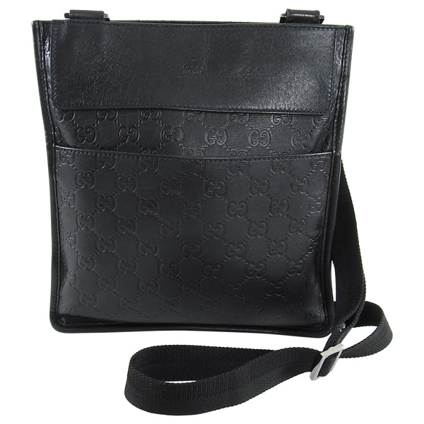 Gucci Guccissima Black GG Leather Monogram Crossbody Bag – I MISS YOU VINTAGE