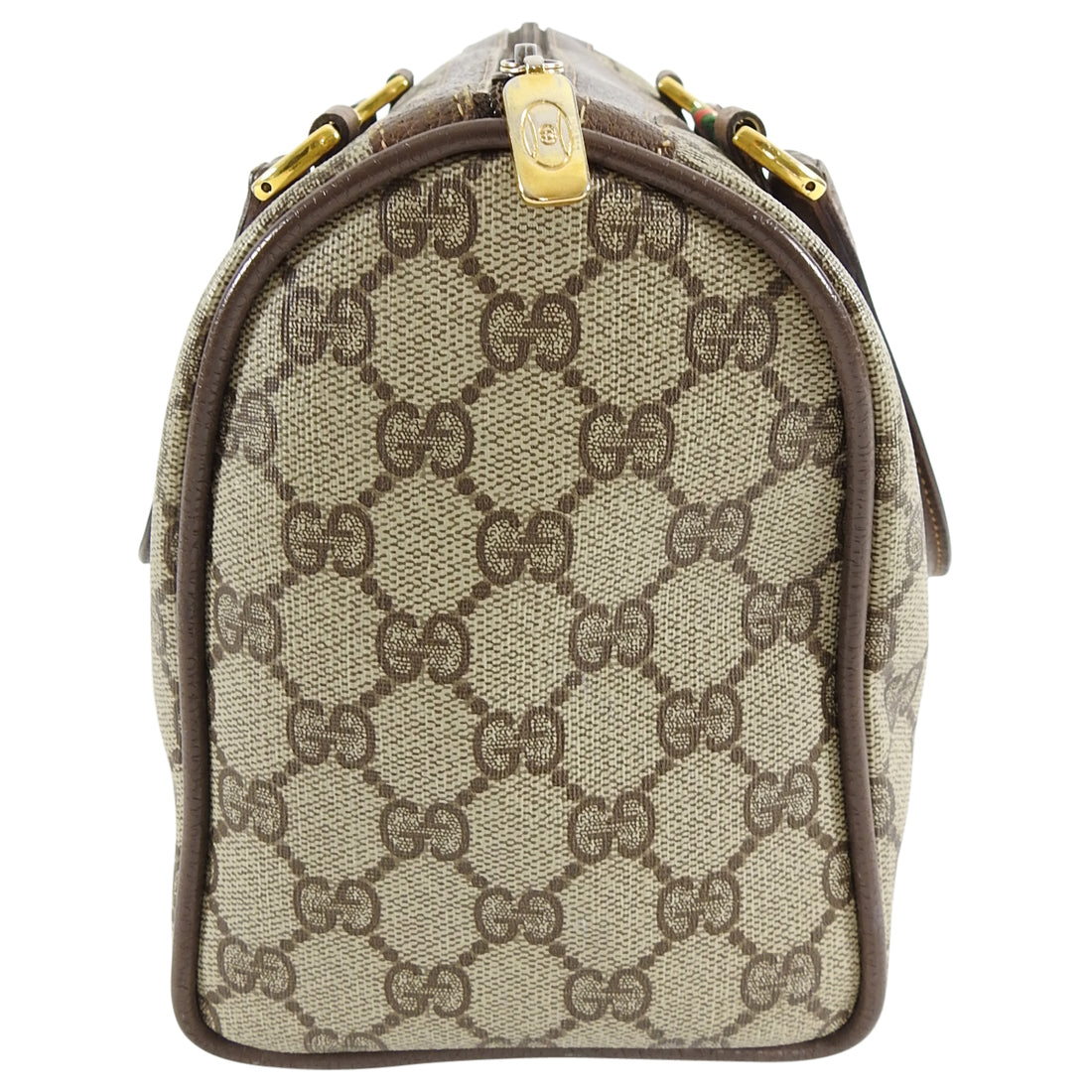 Gucci Vintage 1980’s Brown Monogram Canvas Boston Bag – I MISS YOU VINTAGE