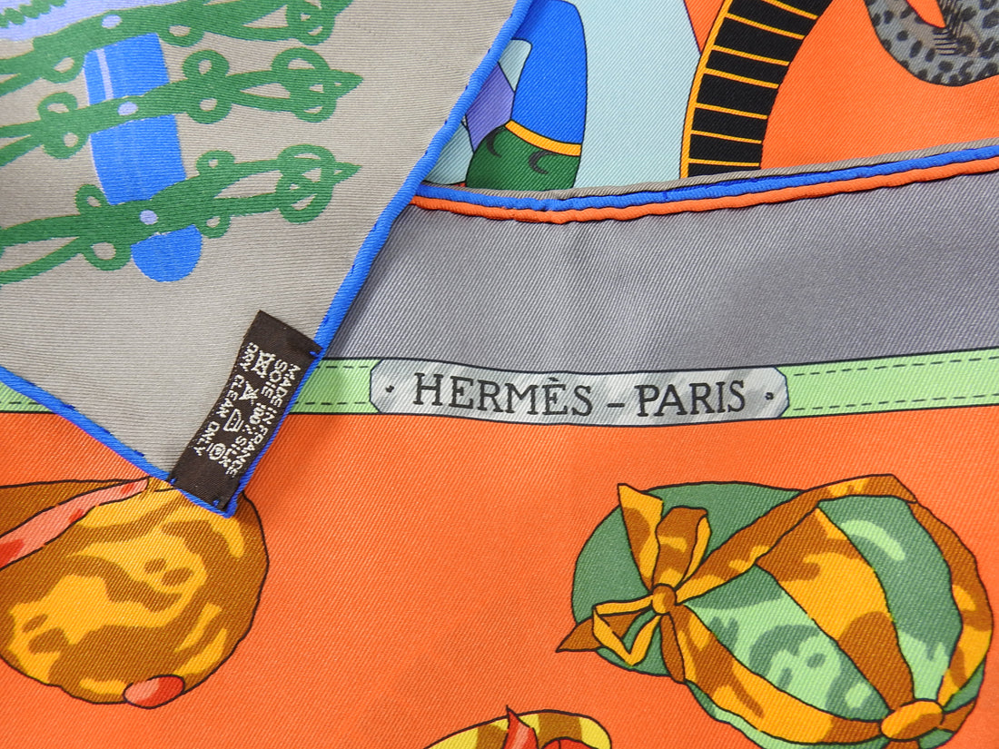 Hermes Silk Patch Giant Limited Edition 180cm Silk Twill Shawl Scarf