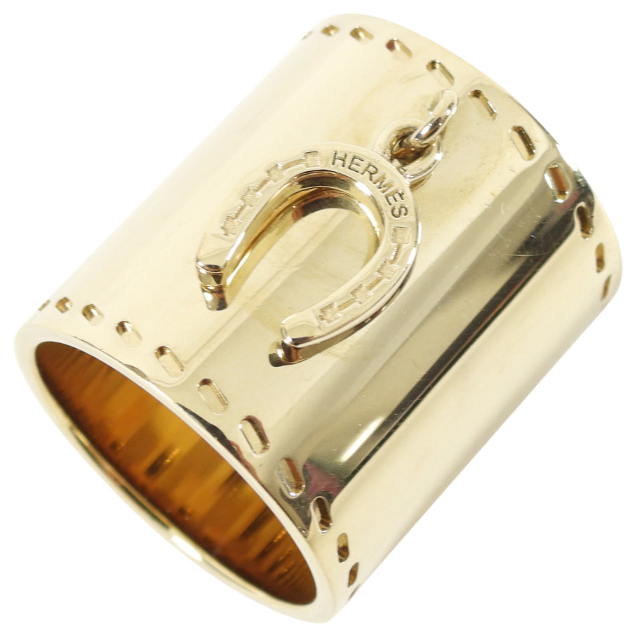 Hermes Goldtone Horseshoe Scarf Ring