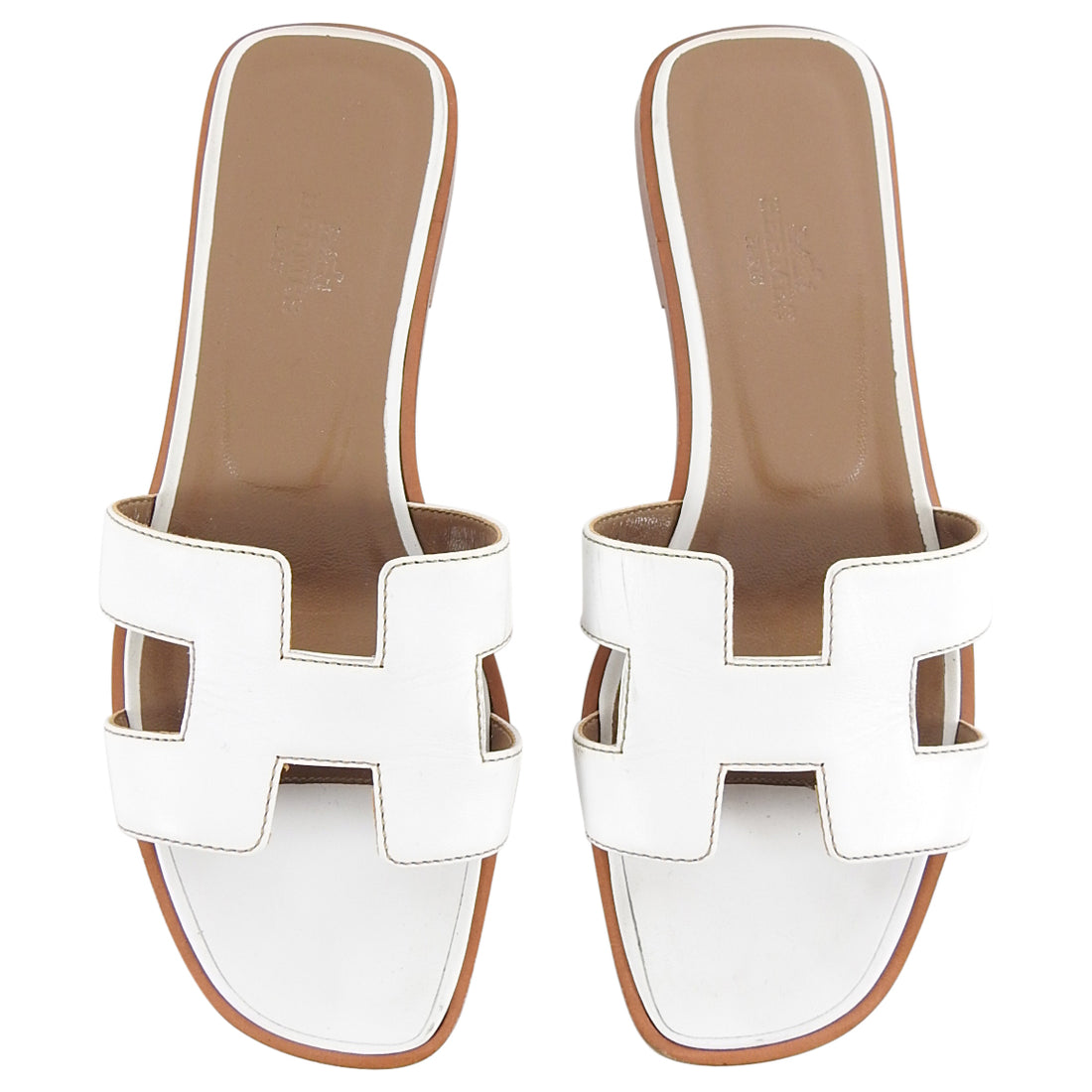 h sandals white