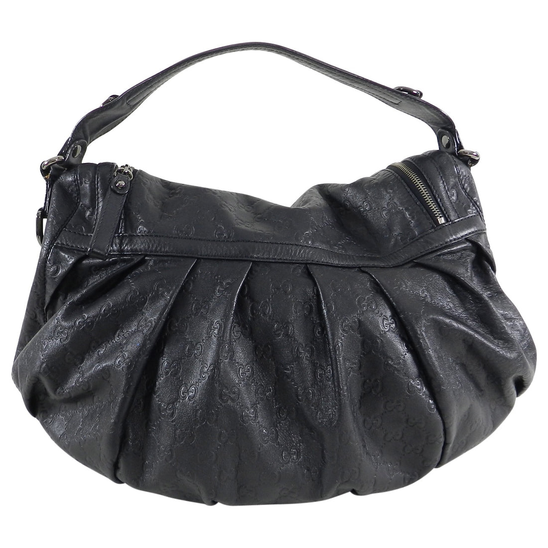 Gucci Black Monogram Leather Guccissima Hobo Bag – I MISS YOU VINTAGE