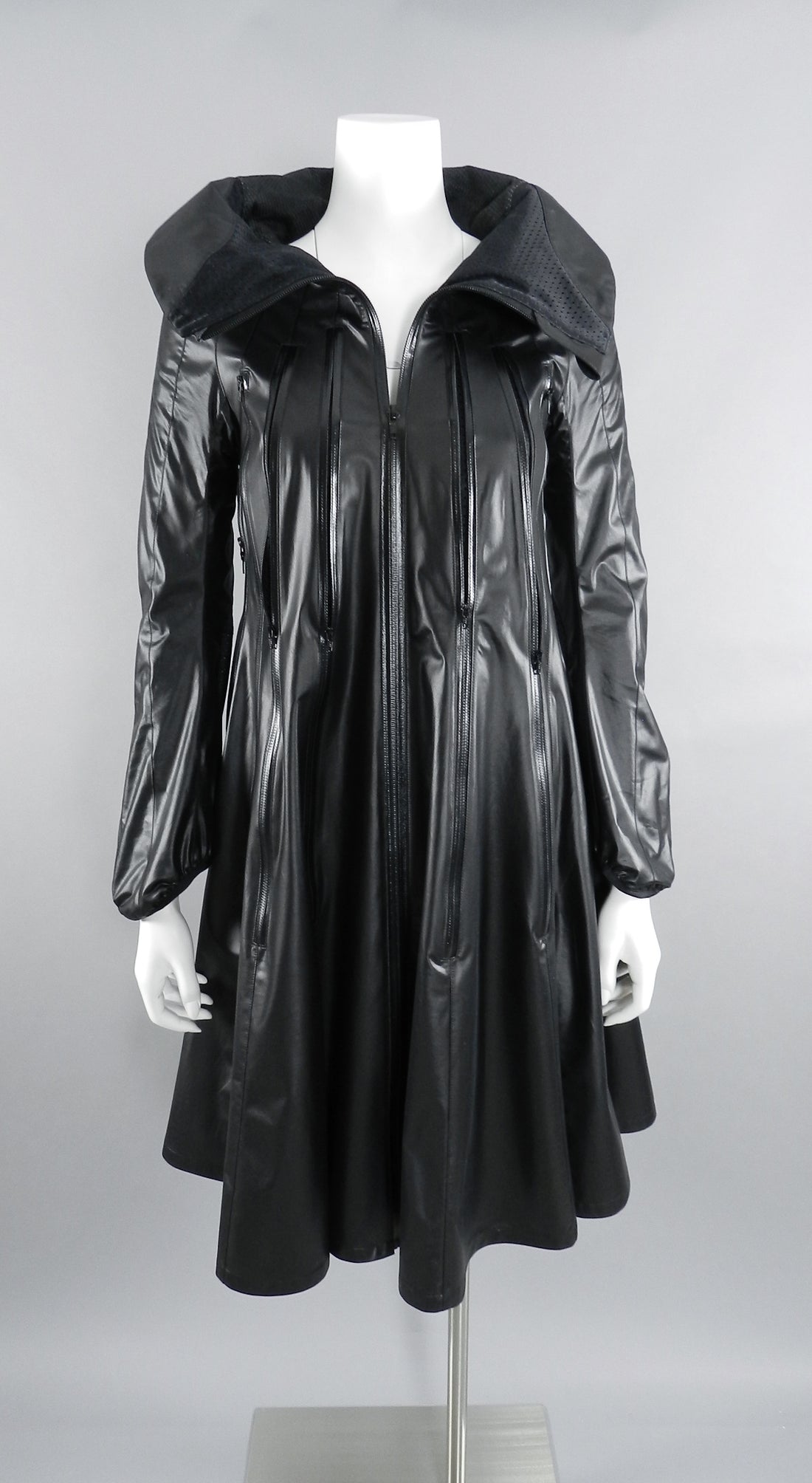 Junya Watanabe Comme des Garcons Spring 2013 Black Runway Nylon Zipper Coat