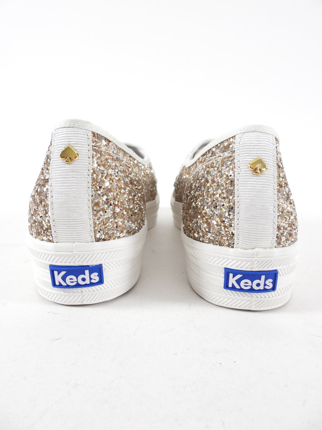 Kate Spade x Keds Triple Decker Metallic Glitter Flower Sneakers - USA – I  MISS YOU VINTAGE