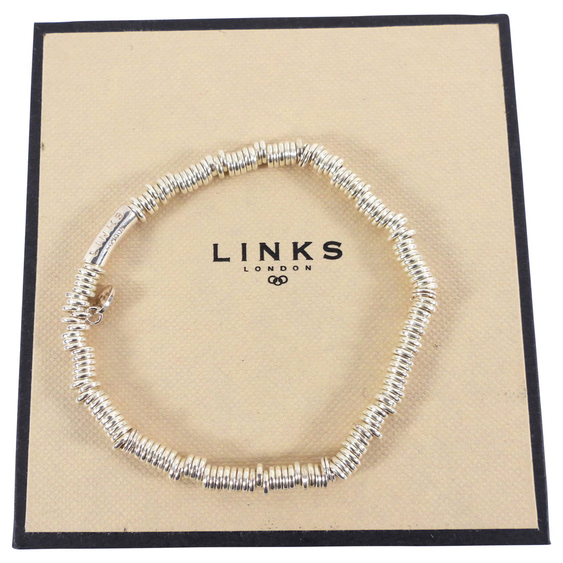 Links Of London Sterling Silver Thin Sweetie Bracelet I Miss You Vintage