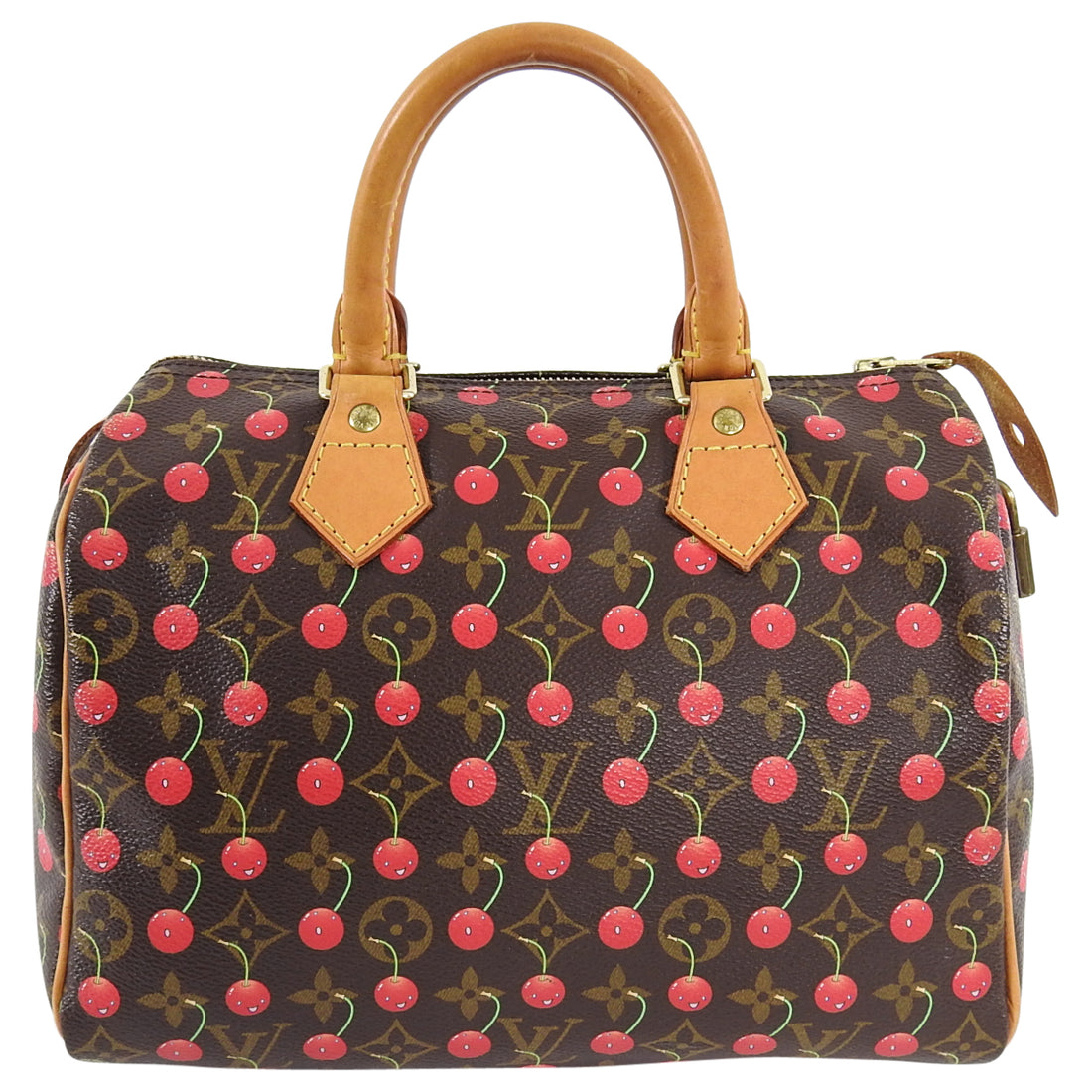 Louis Vuitton Takashi Murakami Cerises Speedy 25 Bag at 1stDibs