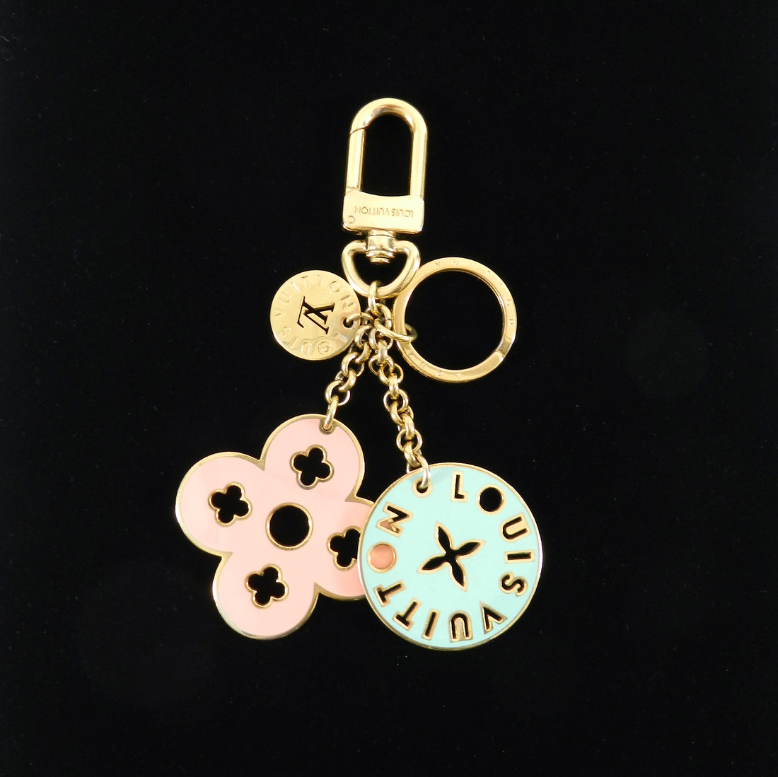 Louis Vuitton Gold and Enamel Logo Keychain – I MISS YOU VINTAGE