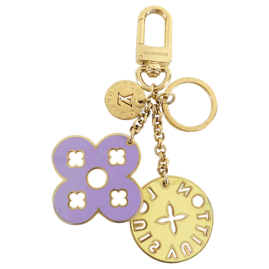 Louis Vuitton Gold and Enamel Logo Keychain – I MISS YOU VINTAGE