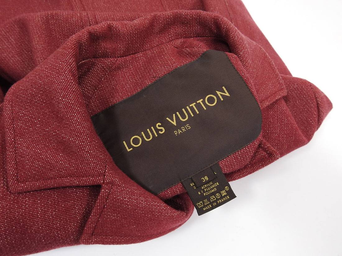 Louis Vuitton Supreme x Leather Bomber Varsity Jacket Monogram Ltd Edtn 50