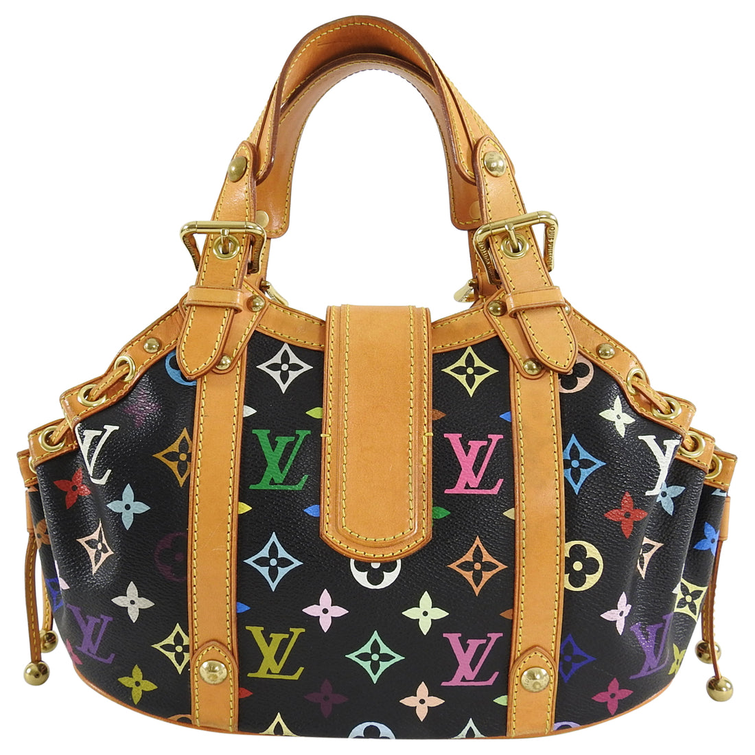 Louis Vuitton Multi Color Black Theda GM Tote Bag – I MISS YOU VINTAGE