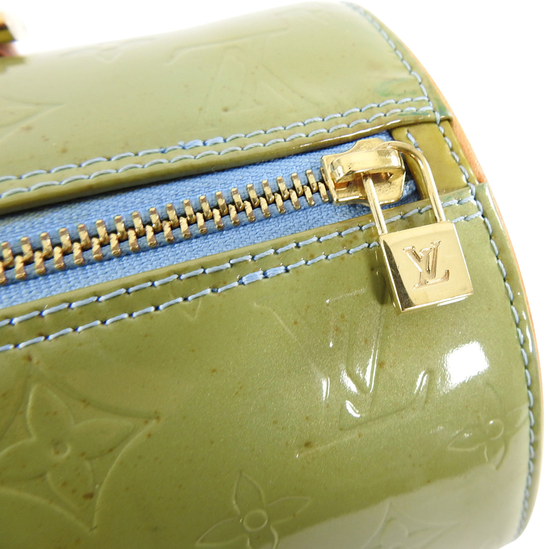 Louis Vuitton MInt Green Monogram Vernis Houston Bag at 1stDibs