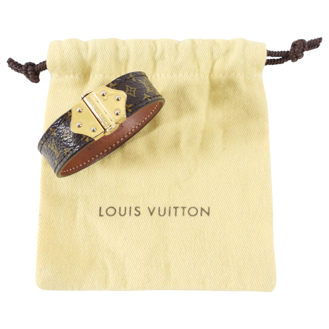 Louis Vuitton Nano Monogram Bracelet  Size 19  Rent Louis Vuitton jewelry  for 55month