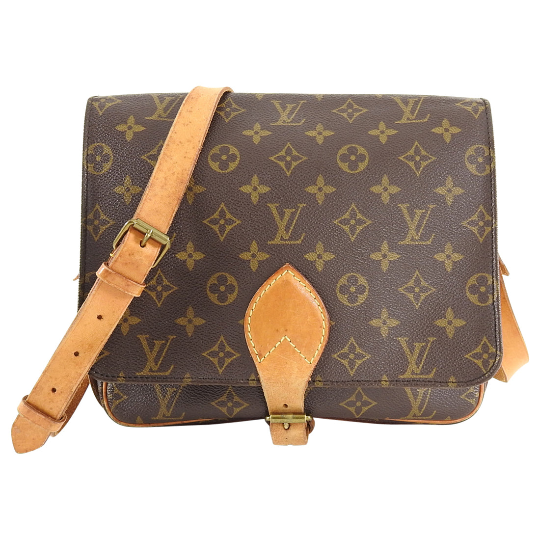 Louis Vuitton Vintage Monogram Cartouchiere MM Crossbody Bag – I MISS YOU VINTAGE