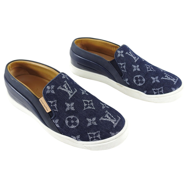 Louis Vuitton Denim Monogram Slip on Sneakers - 6 – I MISS YOU VINTAGE