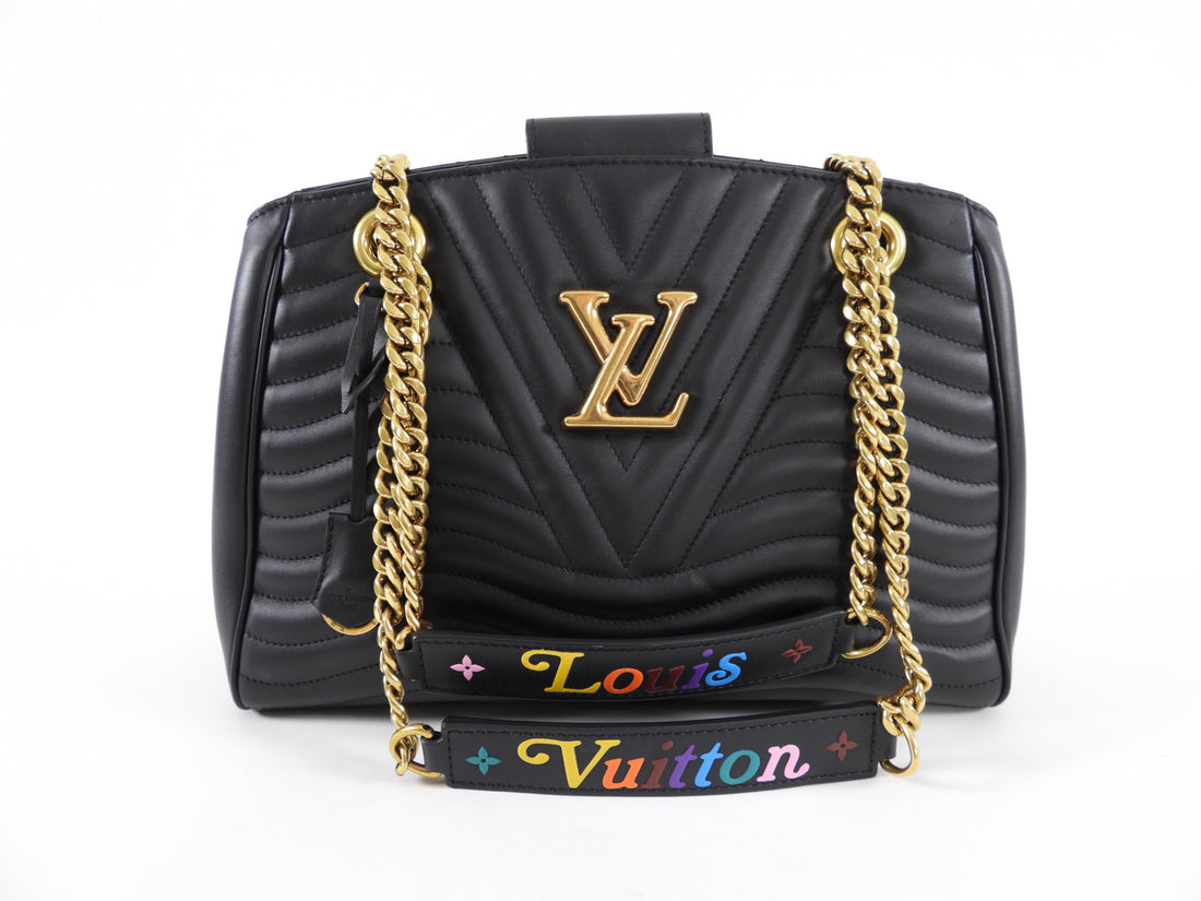 Louis Vuitton Black Quilted New Wave Chain Tote Bag – I MISS YOU VINTAGE