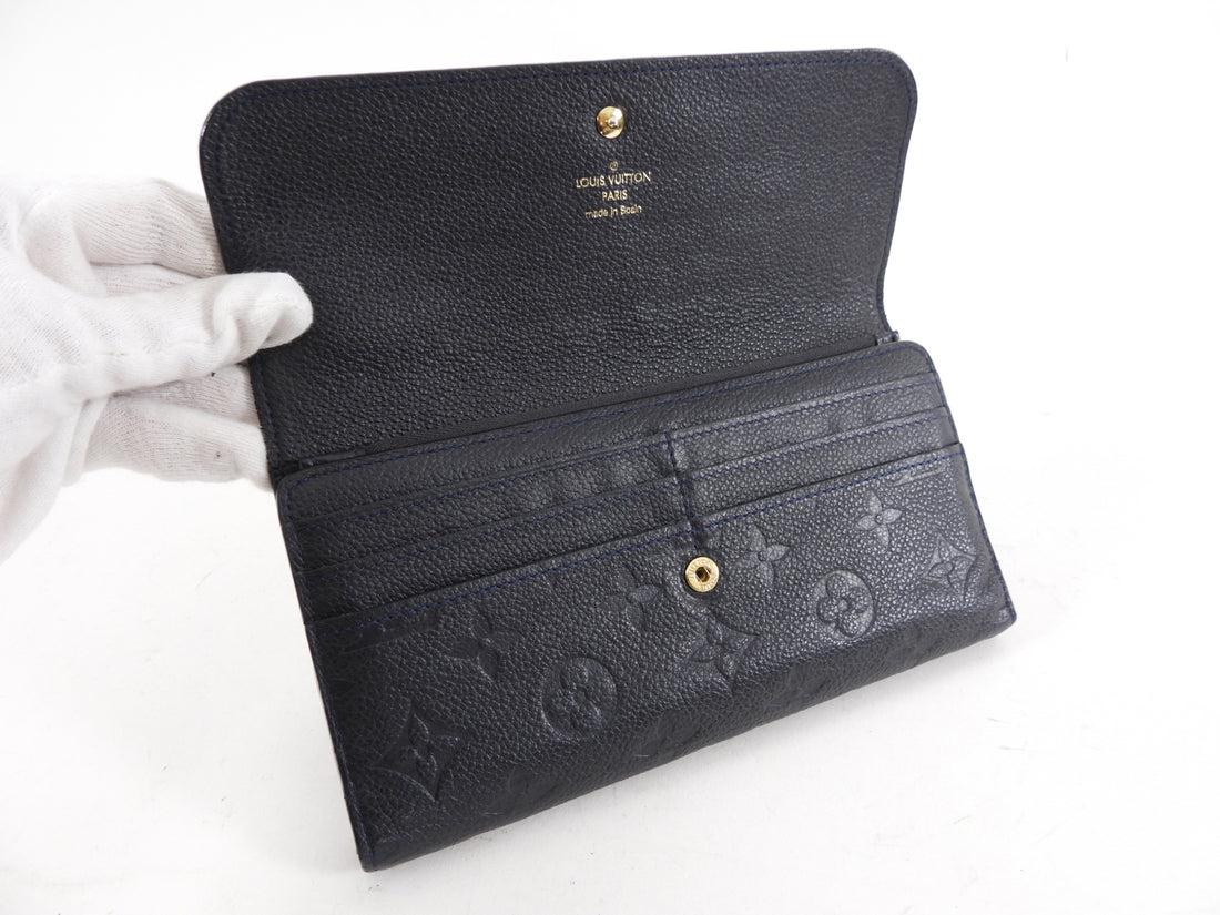 Louis Vuitton Black Empreinte Leather Long Virtoise Trifold Wallet – I ...