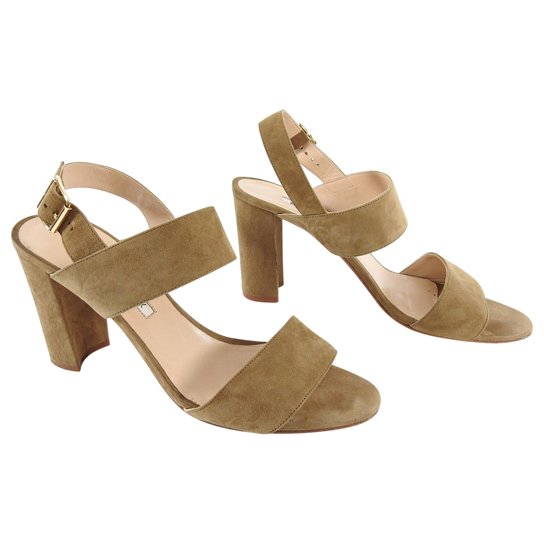 Manolo Blahnik Light Brown Suede Sandals Heels - 39 / 8.5 – I MISS YOU ...