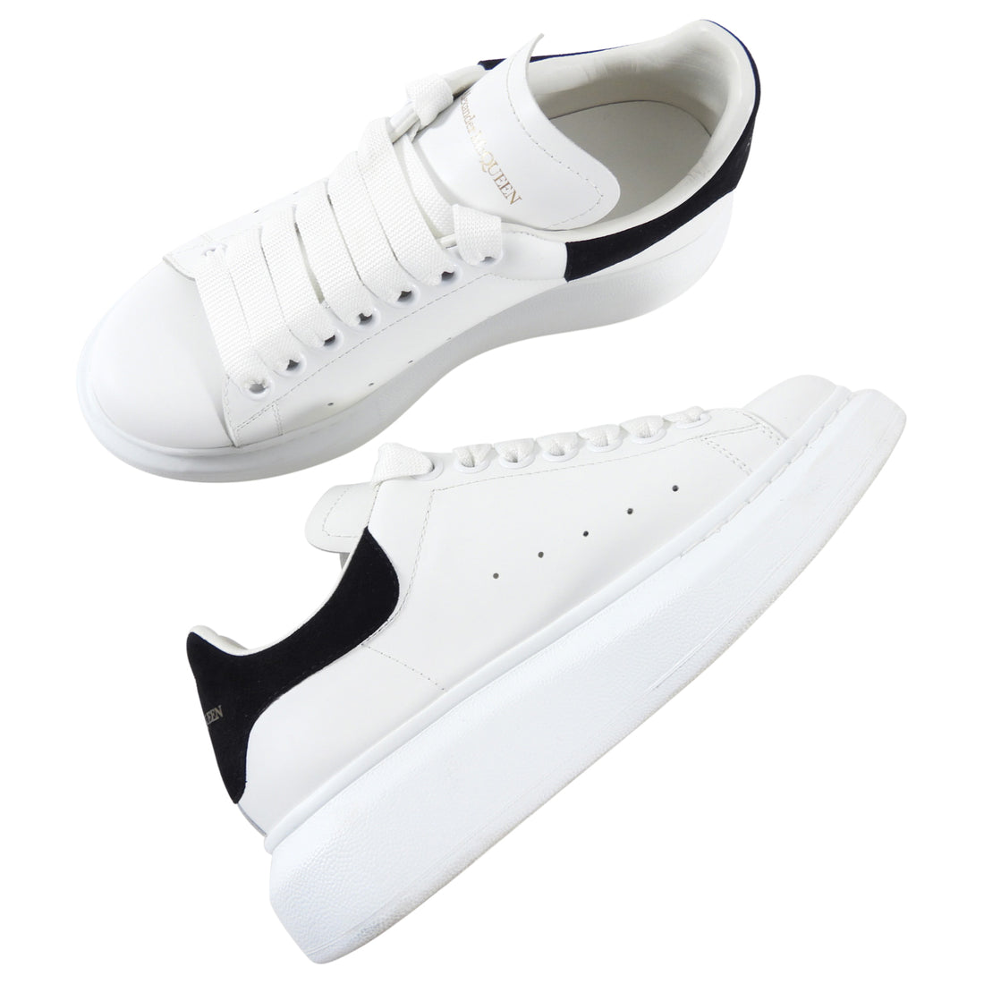 Alexander McQueen White Sneakers with Black - USA 6 – I MISS YOU VINTAGE
