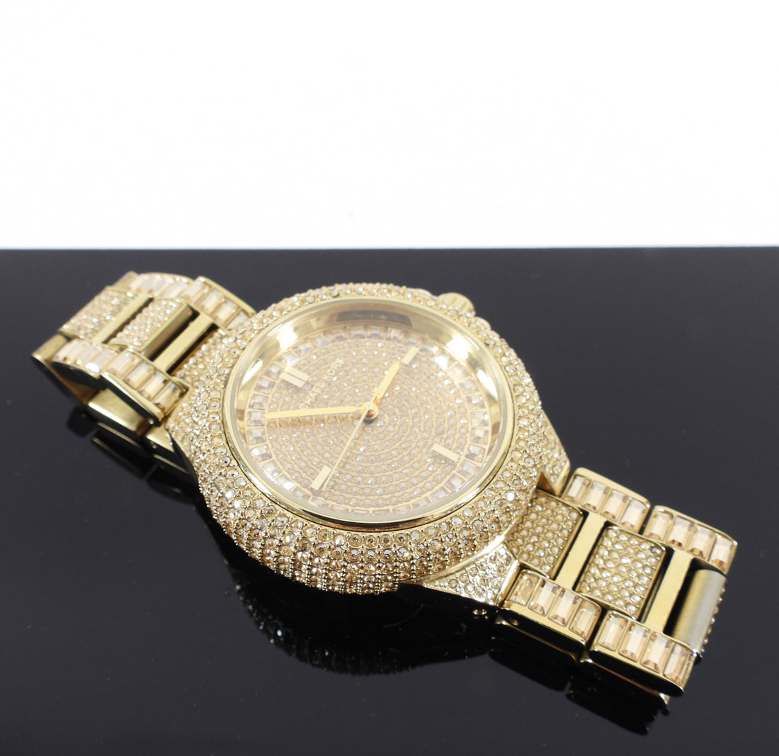 krans Meer overzien Michael Kors Goldtone Camille Strass 43mm Watch – I MISS YOU VINTAGE