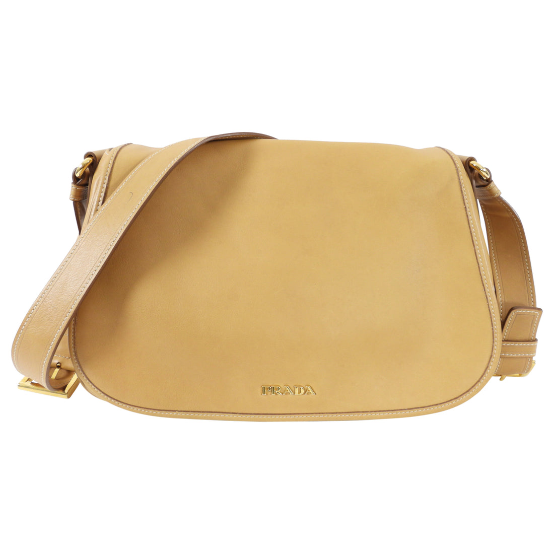 Prada Light Tan Leather Crossbody Messenger Bag – I MISS YOU VINTAGE