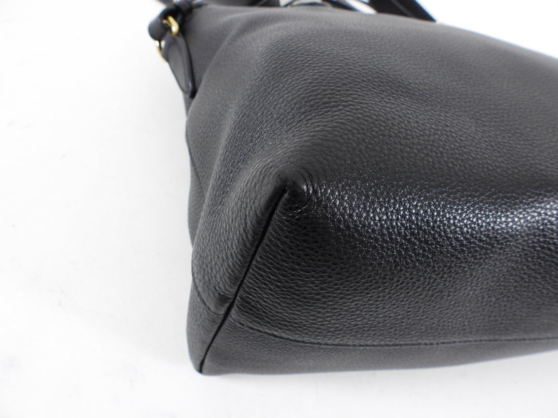 Prada Black Leather Two-Way Shoulder Bag – I MISS YOU VINTAGE