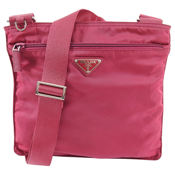 Prada Vintage Original Pink Nylon Tessuto Messenger Bag – I MISS YOU ...