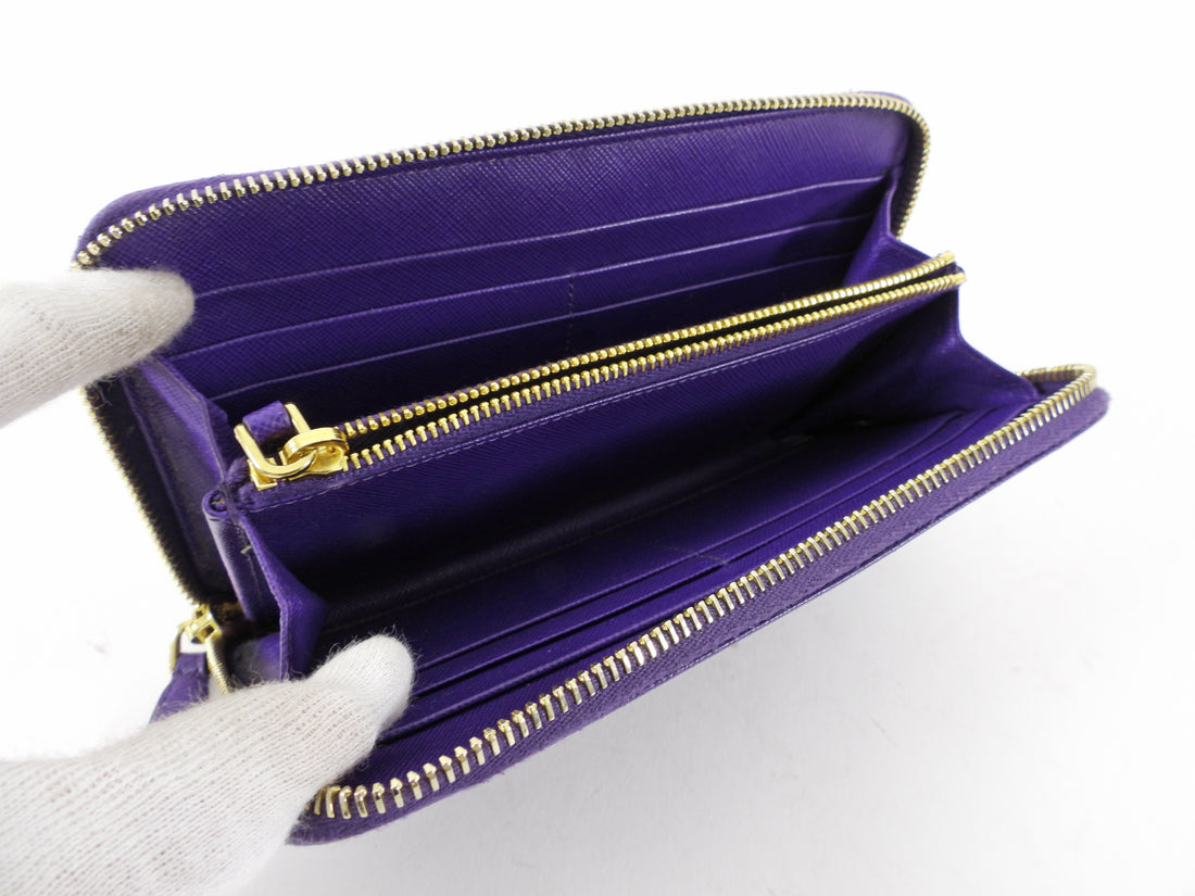 prada purple wallet