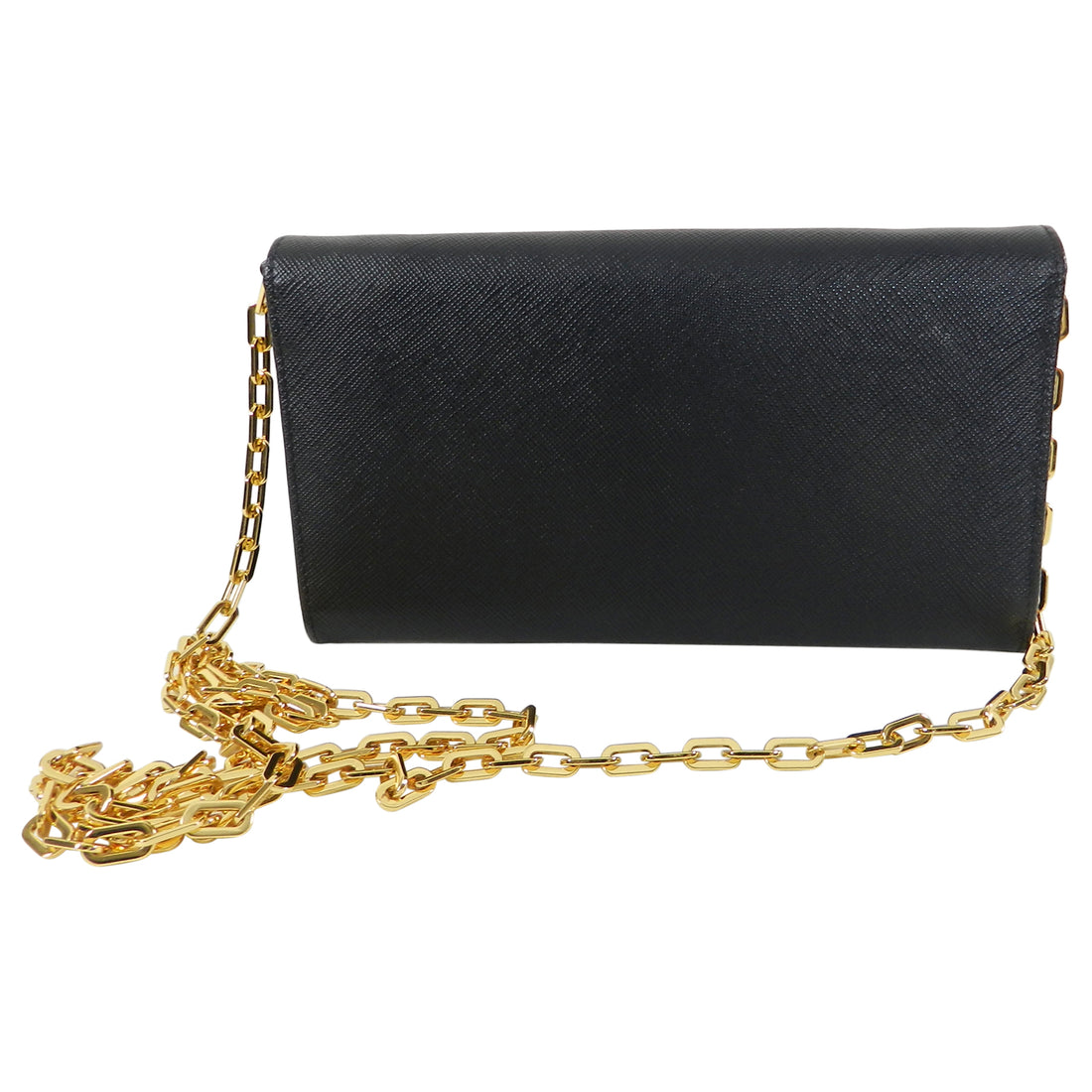 Prada Black Saffiano Leather Wallet on Chain Bag – I MISS YOU VINTAGE